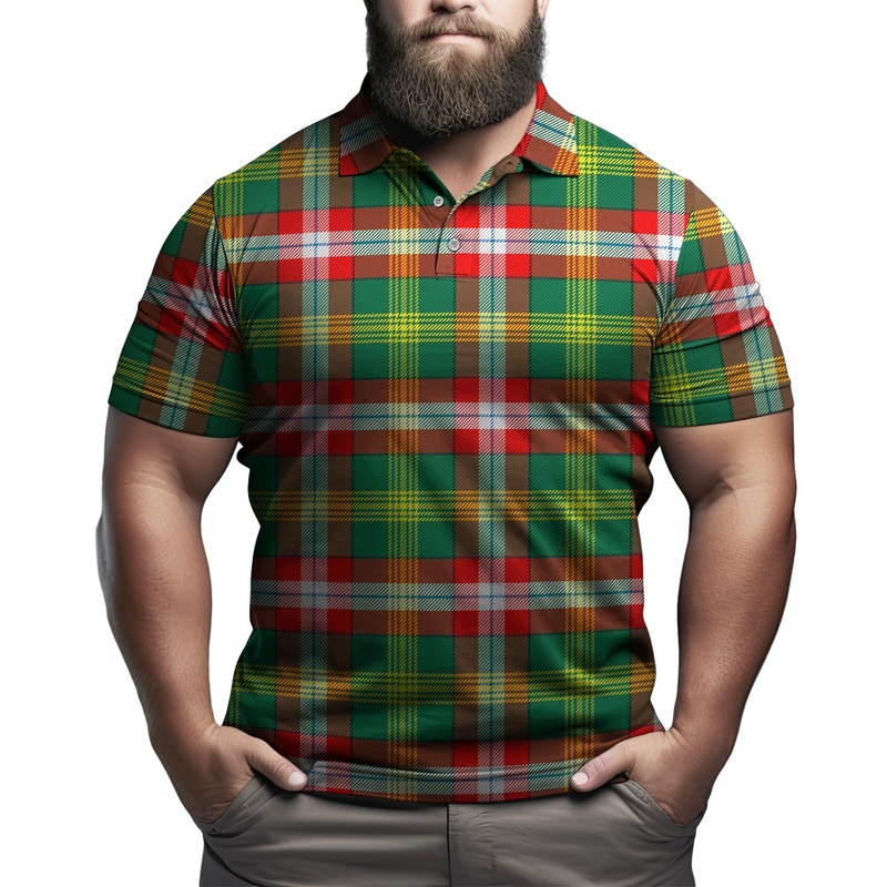 Northwest Territories Canada Tartan Mens Polo Shirt