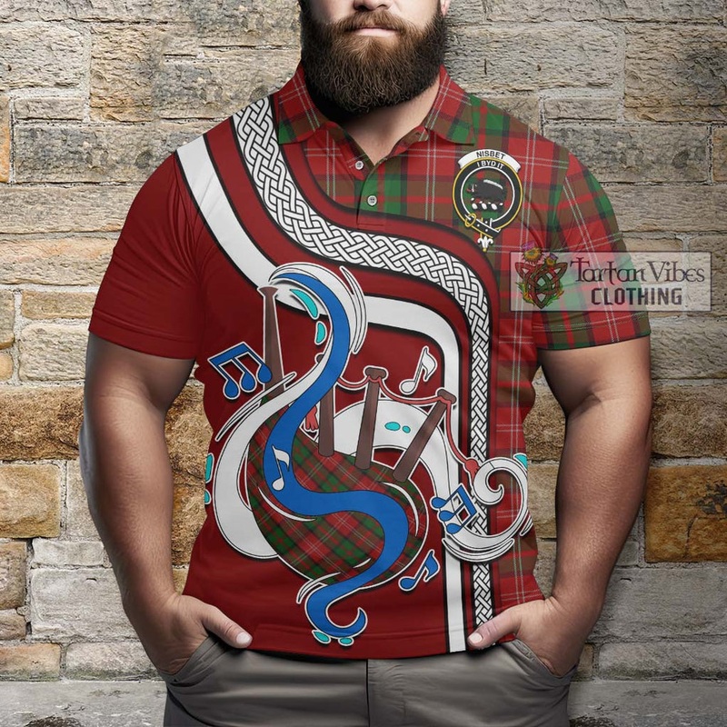 Nisbet Tartan Polo Shirt with Epic Bagpipe Style